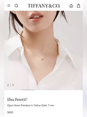 Elsa Peretti 7mm open heart pendant - NWT!